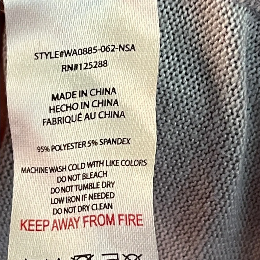 82 Rae Dunn Ladies Size XL “Cozy” Gray Knit Loungewear L/S Top - Picture 5 of 6